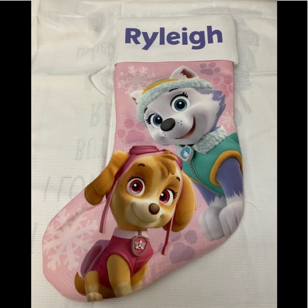 🦚2/$40 Paw 🐾 Patrol “Ryleigh” Christmas Stocking 18” Lon - Picture 1 of 6